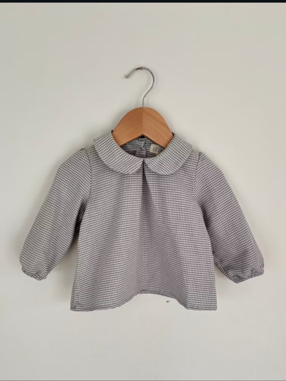 Cezarie - Unisex Houndstooth Baby Blouse